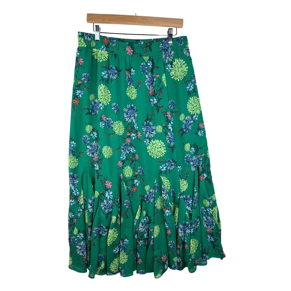 LOFT Green Floral Maxi Skirt - Picture 5 of 7